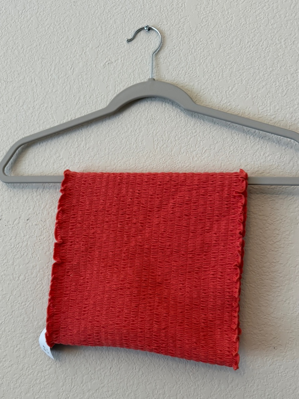 Red/Salmon Smocked Tube Top